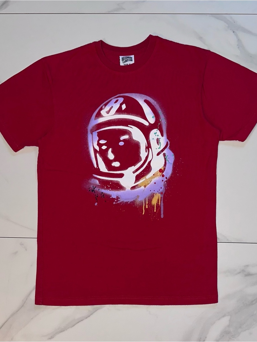 Billionaire Boys Club BBC Helmet Spray Paint Red Tee Small